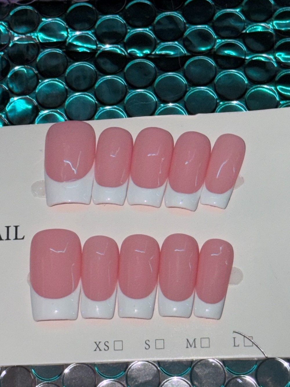 French Tip Pink Press-On Nails